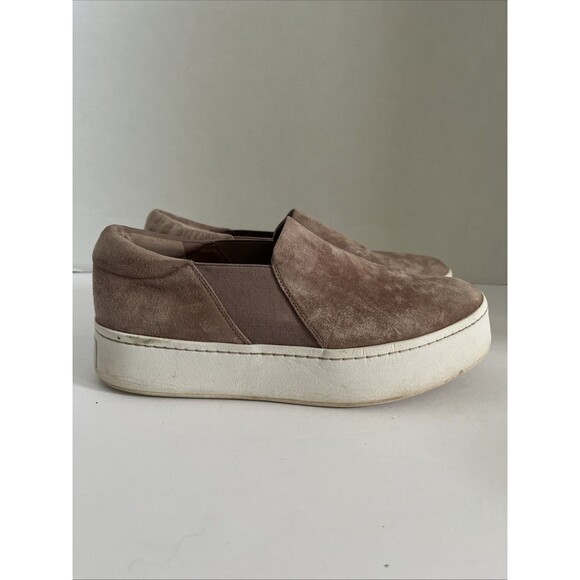 VINCE. Womens Pink Blair Round Toe Platform Slip On Suede Loafers Shoes SZ 7.5M - Picture 3 of 9